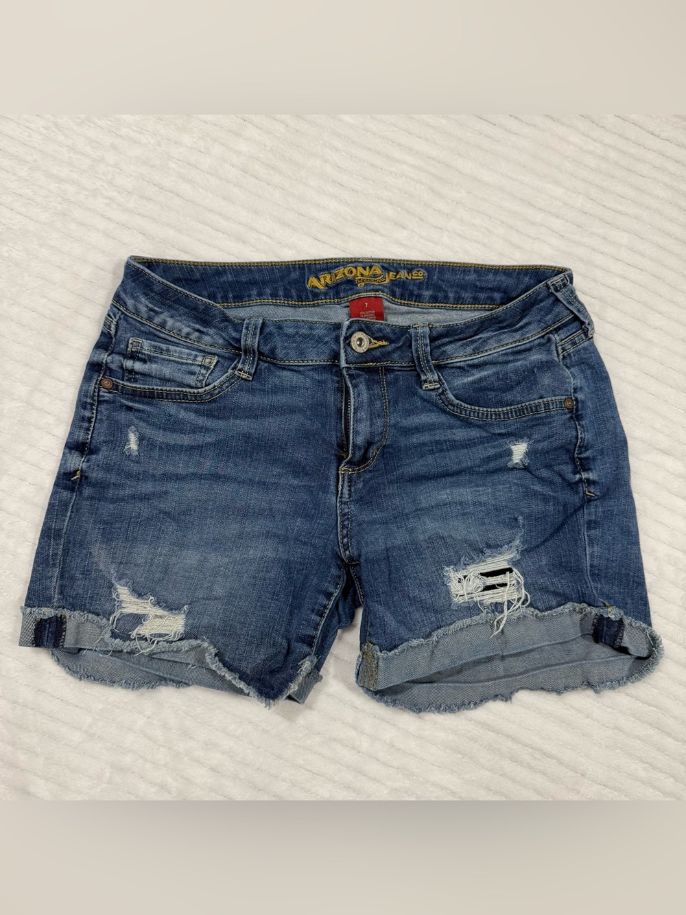 Arizona Jean Company Distressed Blue Denim‎ Shorts